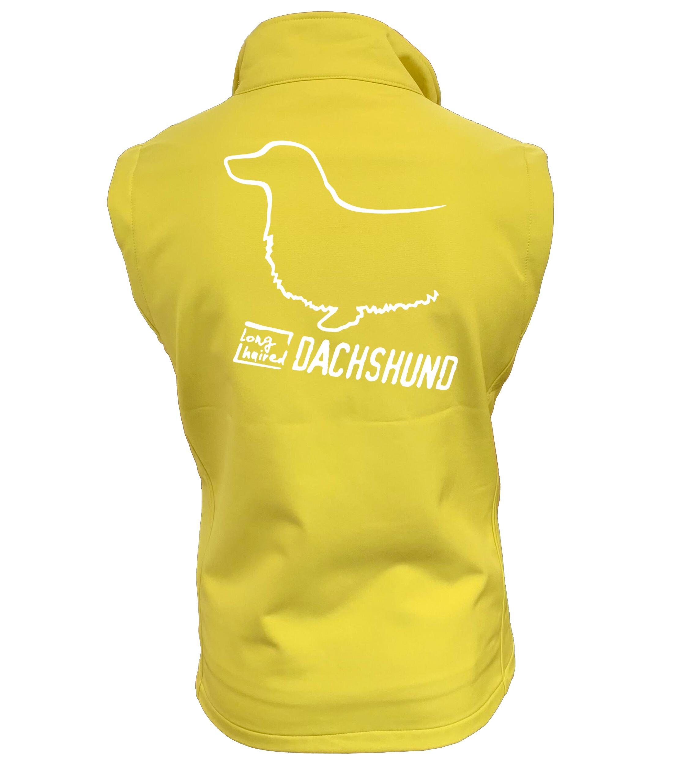 Unisex Softshell Gilet with Dachshund (Longhaired) Design – Perfect for Dachshund Lovers