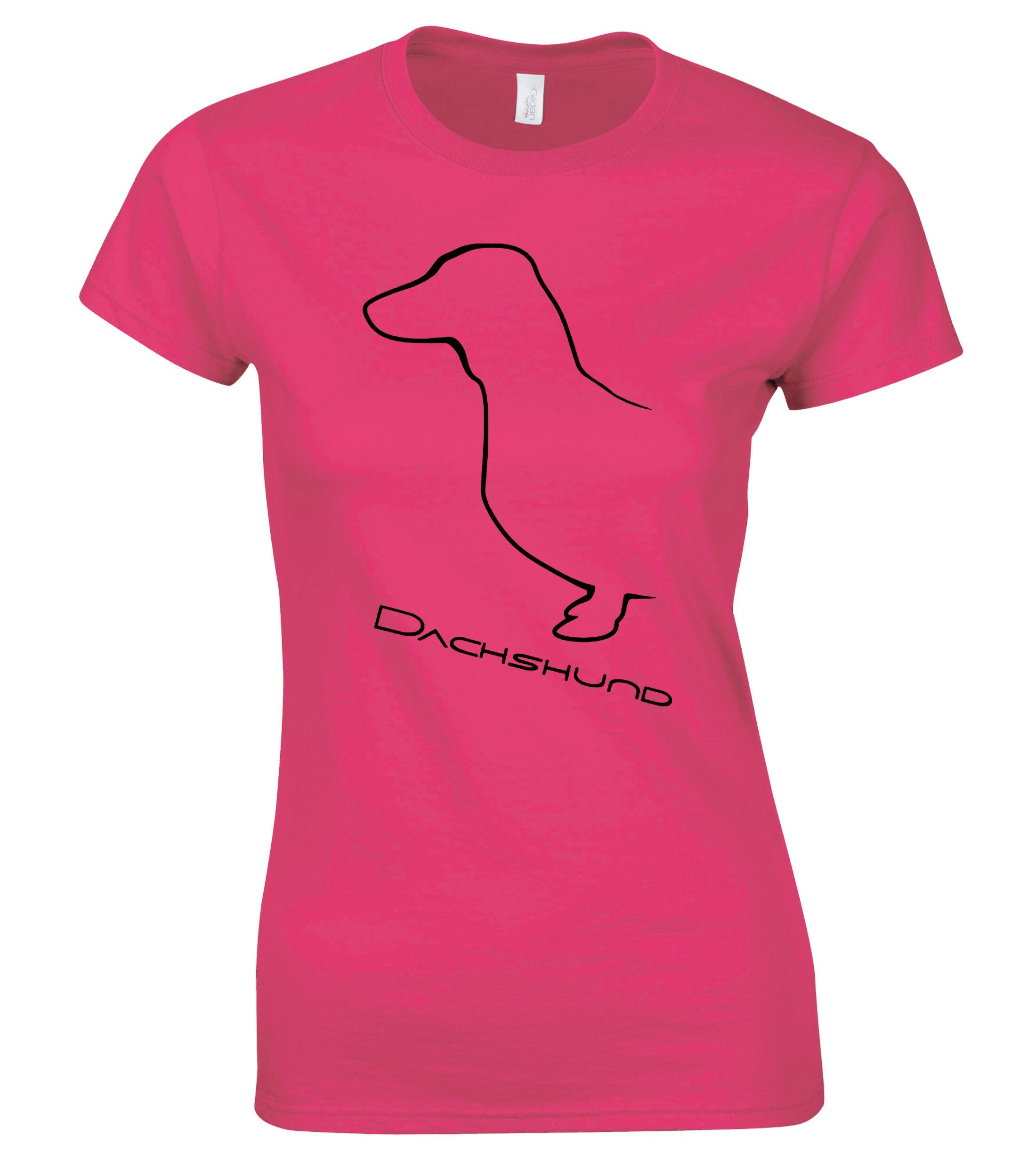 Dachshund (Smooth) Dog Breed Design Women’s Roundneck T-Shirt – Celebrate Your Love in Style