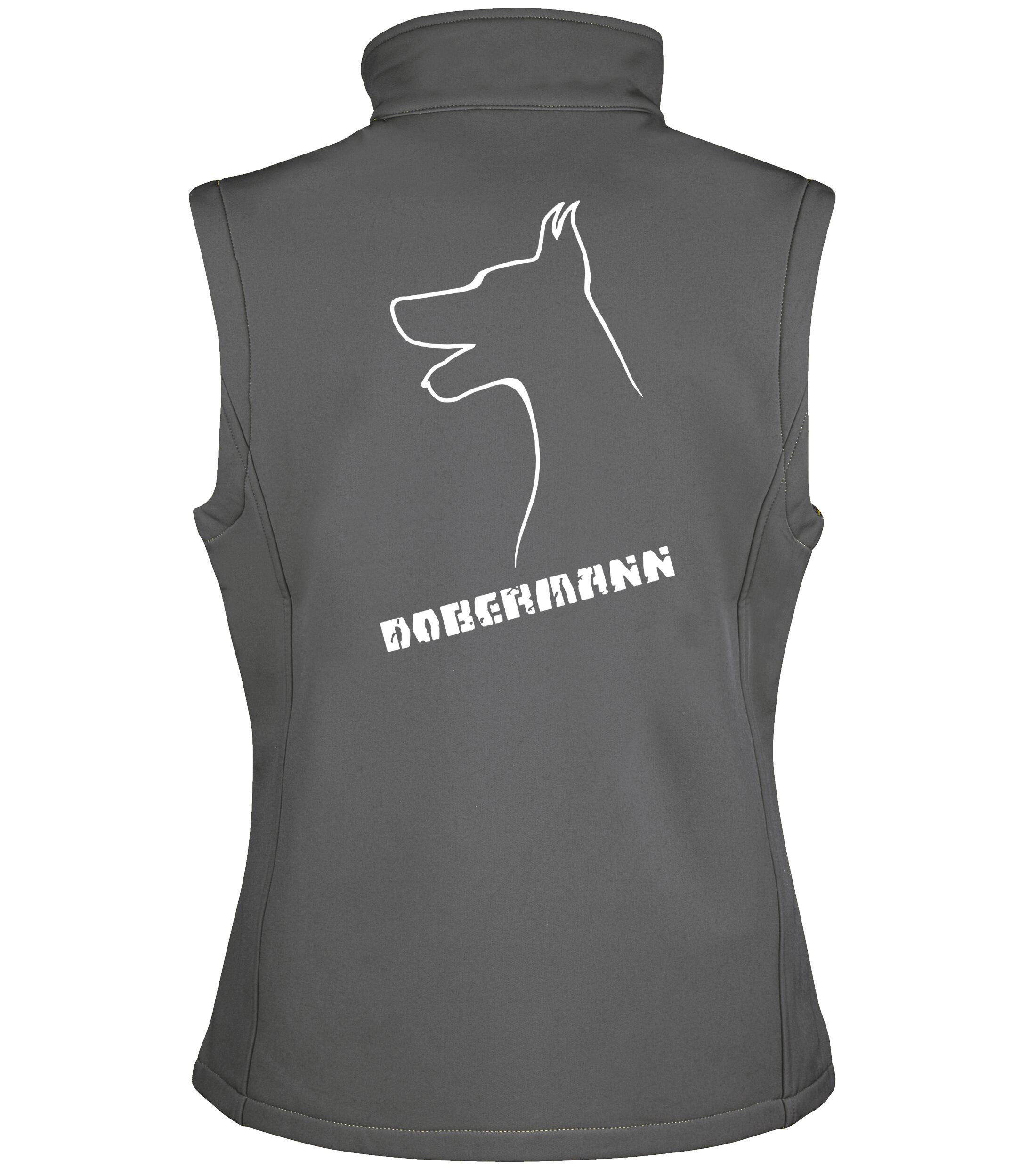 Dobermann (Head) Design Unisex Softshell Gilet – Stylish and Functional Outdoor Wear