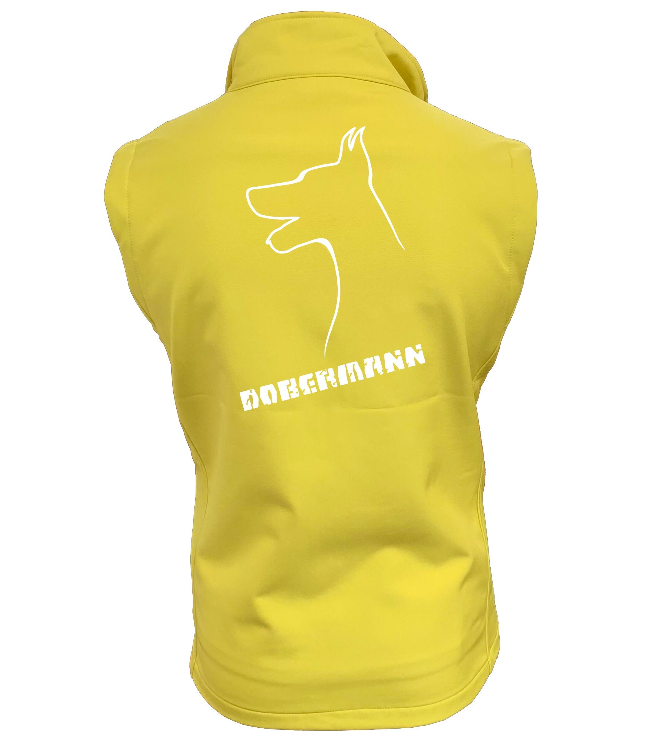Dobermann (Head) Design Unisex Softshell Gilet – Stylish and Functional Outdoor Wear