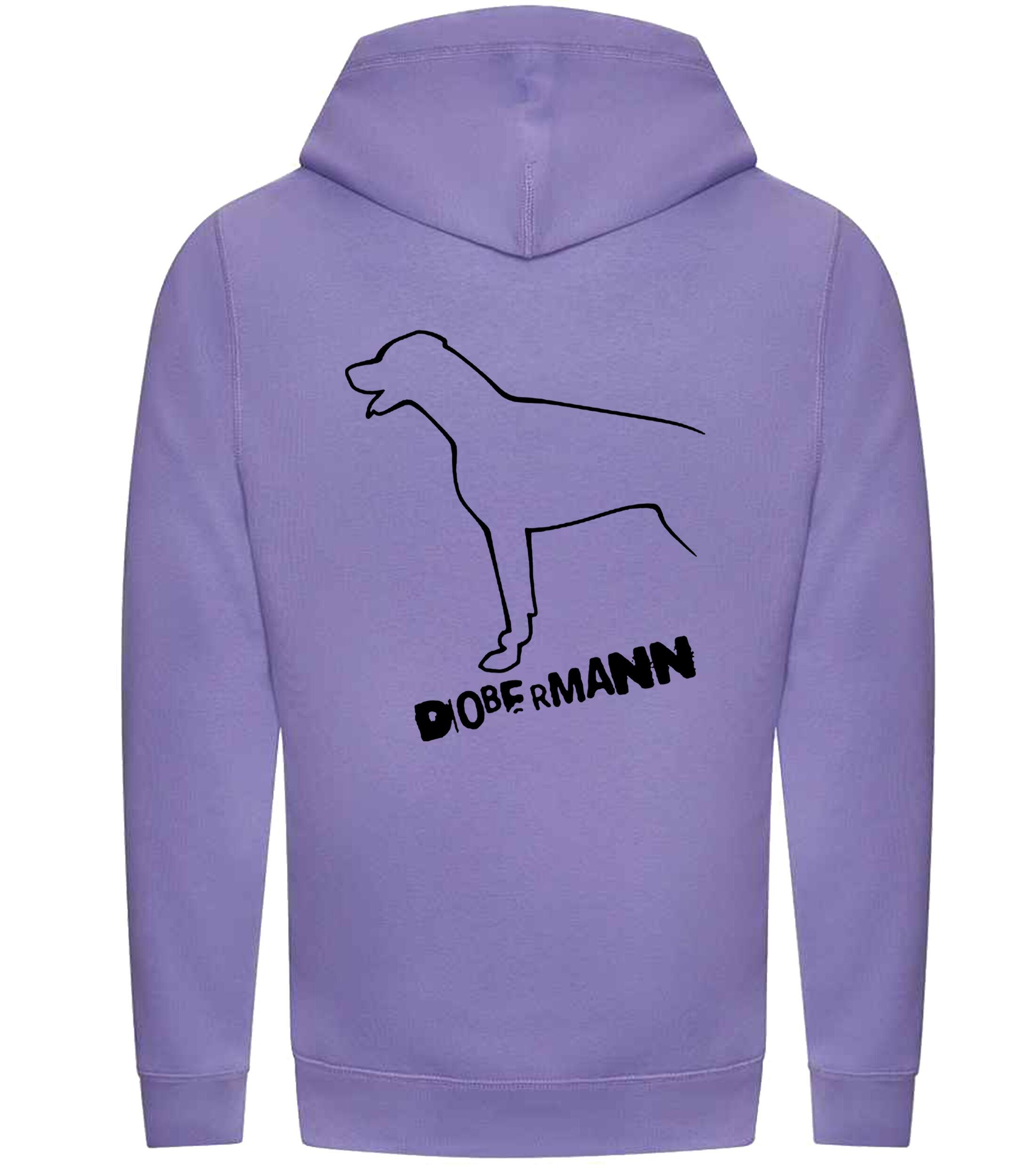 Dobermann (Outline) Unisex Crossneck Pullover Hoodie – Style & Dobermann Pride