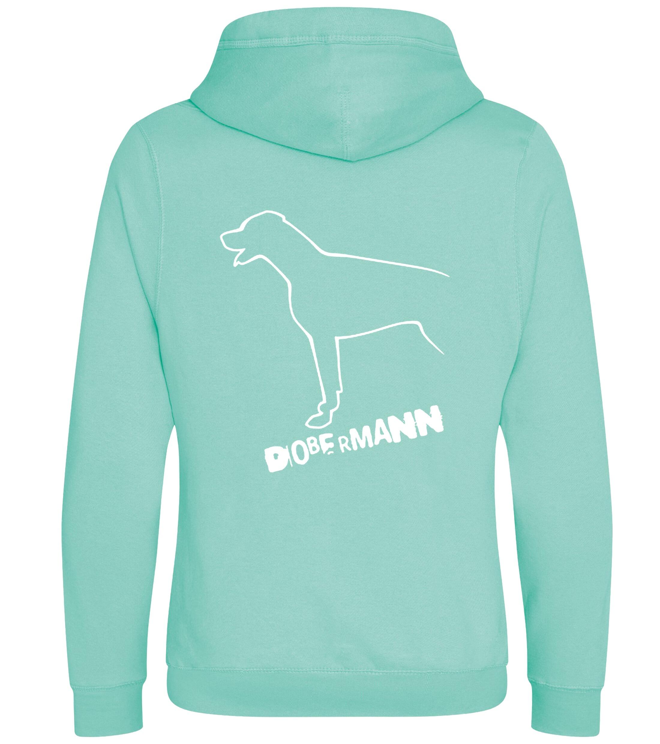 Dobermann (Outline) Unisex Crossneck Pullover Hoodie – Style & Dobermann Pride