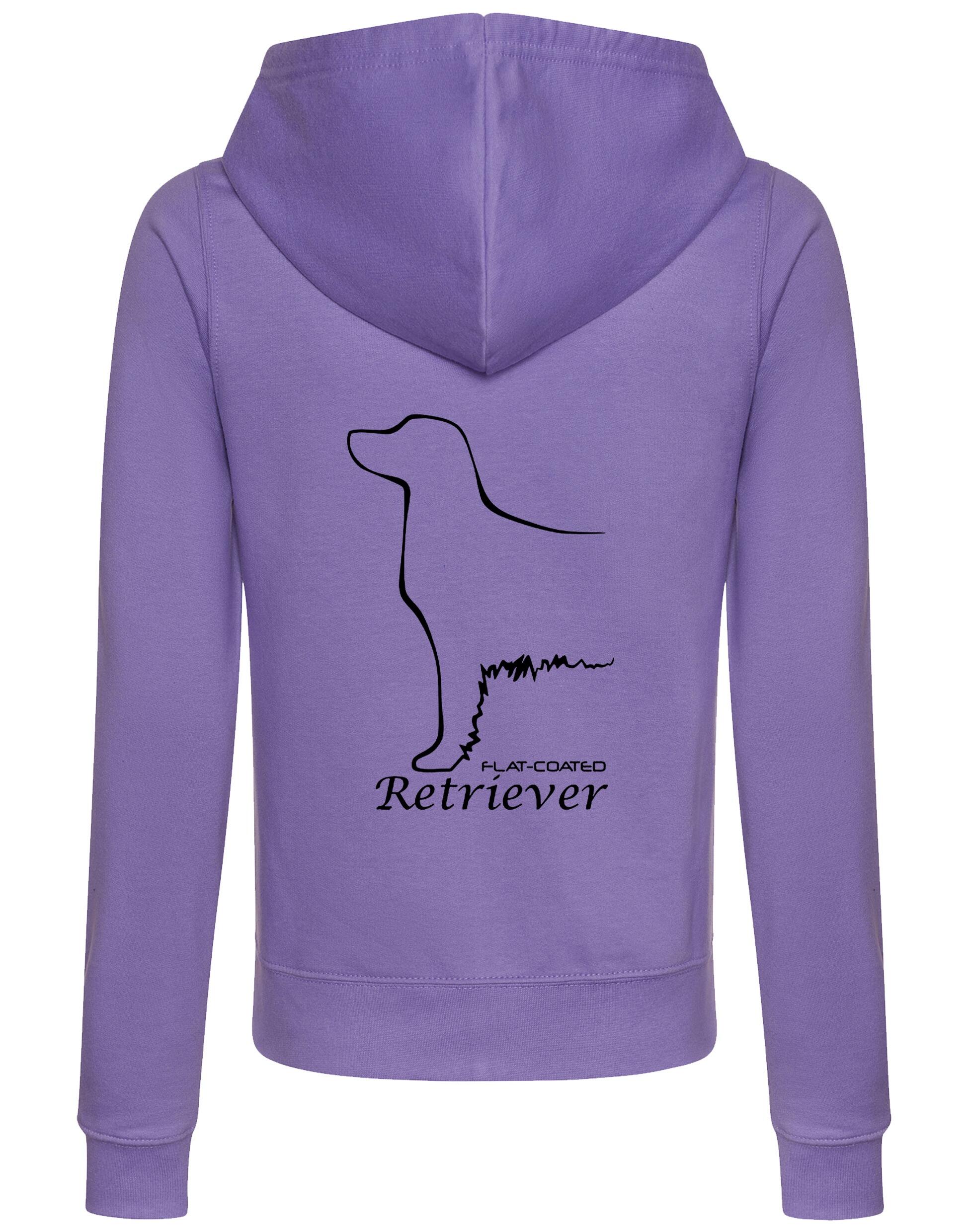 Flat Coated Retriever Dog Breed Women’s Zipped Hoodie – Chic Comfort for Retriever Lovers
