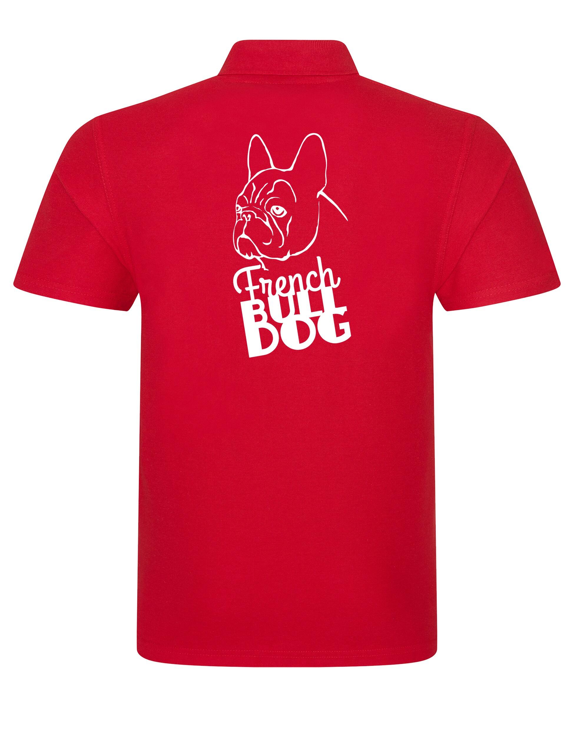 Unisex Cotton Polo with French Bulldog (Head) Design – Style and Comfort for Frenchie Fans