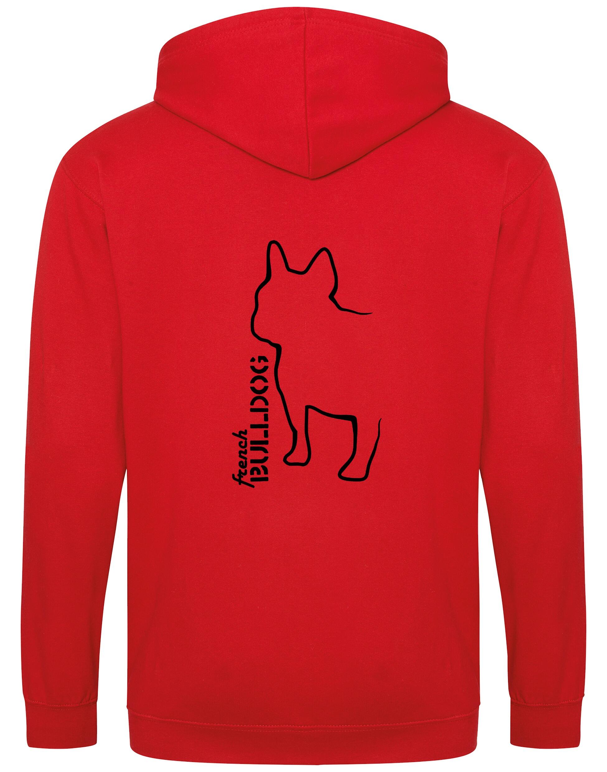 French Bulldog (Outline) Zipped Hoodie – Comfort, Style, and Bulldog Pride