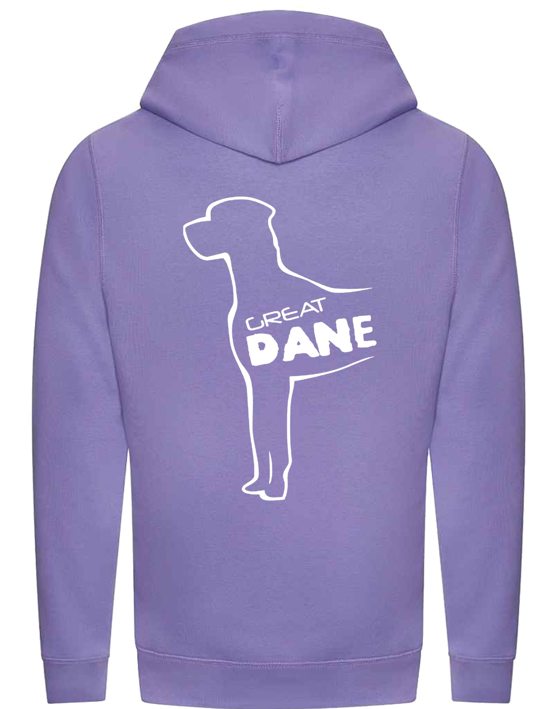 Unisex crossneck pullover hoodie featuring a detailed Great Dane graphic, made from heavy-blend fabric with a brushed fleece interior, modern design, and practical kangaroo pocket.