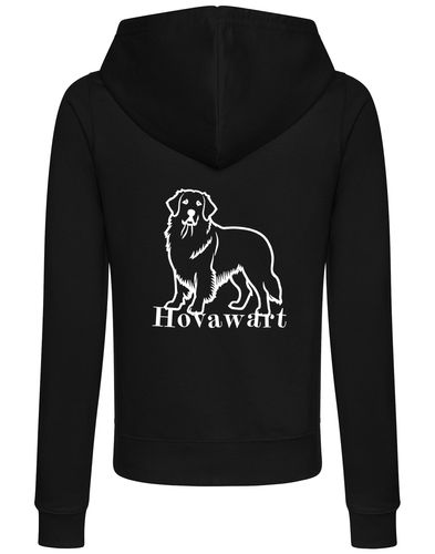 Hovawart Women’s Zipped Hoodie – Soft, breathable fabric with exclusive breed artwork, perfect for dog lovers.