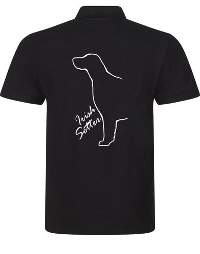 Irish Setter Unisex Cotton Polo with exclusive breed design, offering comfort and style for all-day wear.