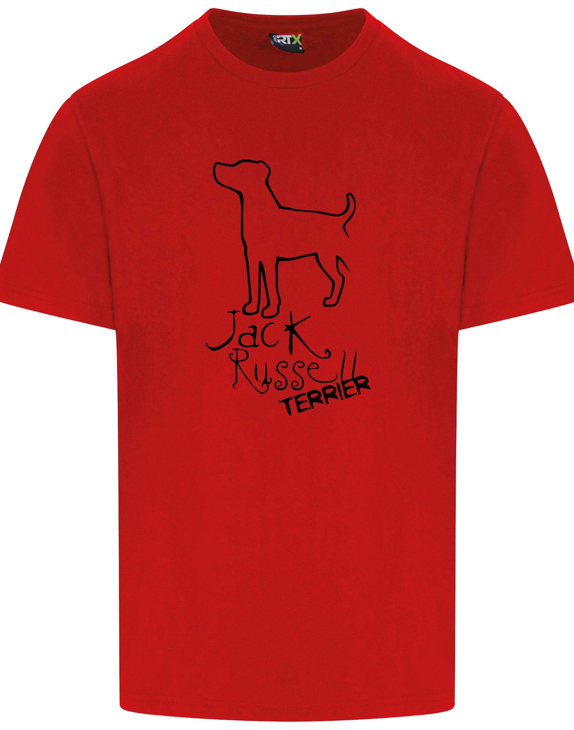 Jack Russell Terrier Unisex Roundneck T-shirt with exclusive breed artwork, soft breathable cotton fabric, and a relaxed unisex fit for stylish comfort.