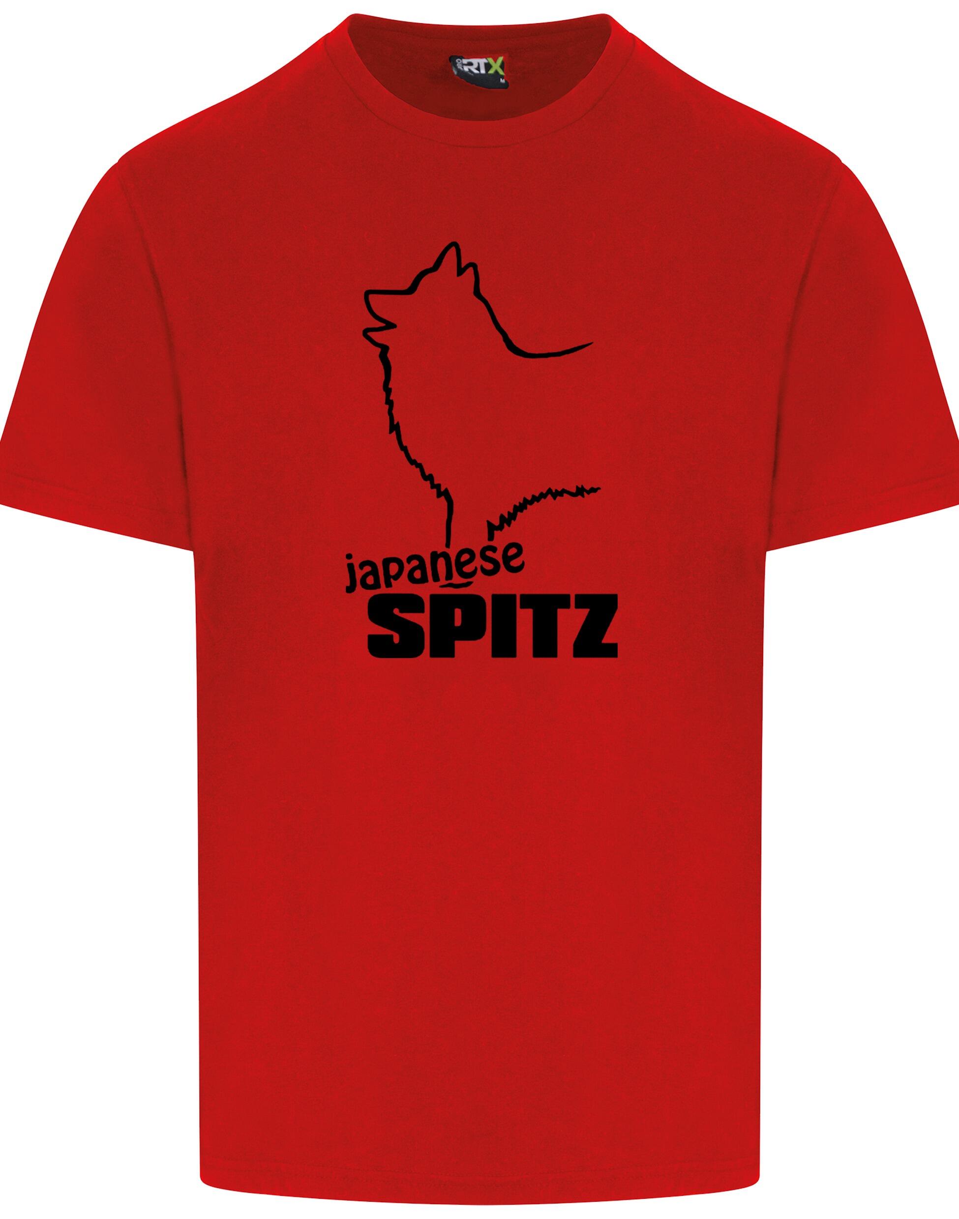 Unisex roundneck T-shirt with exclusive Japanese Spitz artwork, perfect for breed enthusiasts.