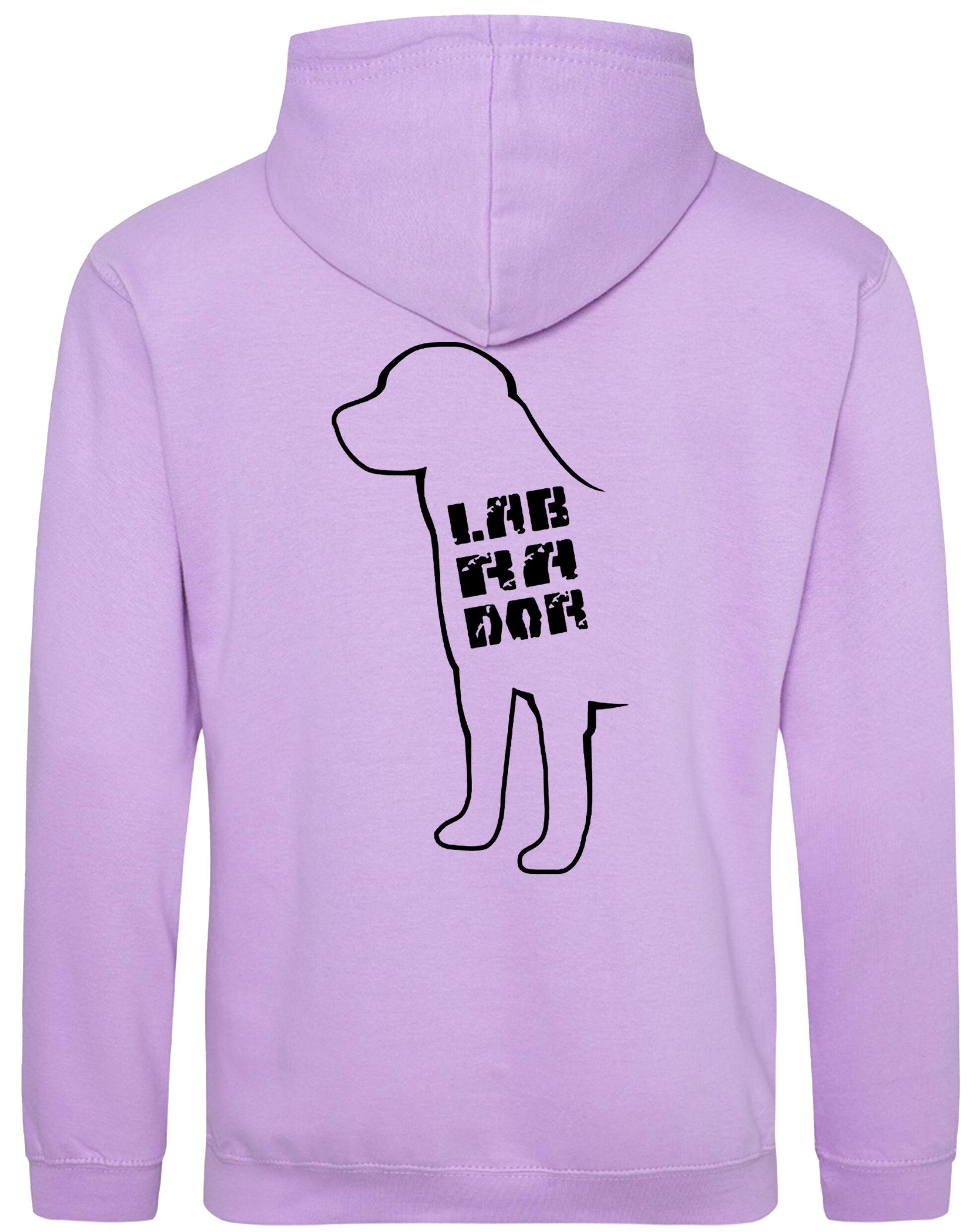 Pullover hoodie featuring exclusive Labrador artwork, crafted with cozy fleece fabric and personalized options for breed enthusiasts.