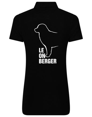 Leonberger Women’s Cotton Polo with breed design on the back, lightweight cotton fabric, and feminine fit.