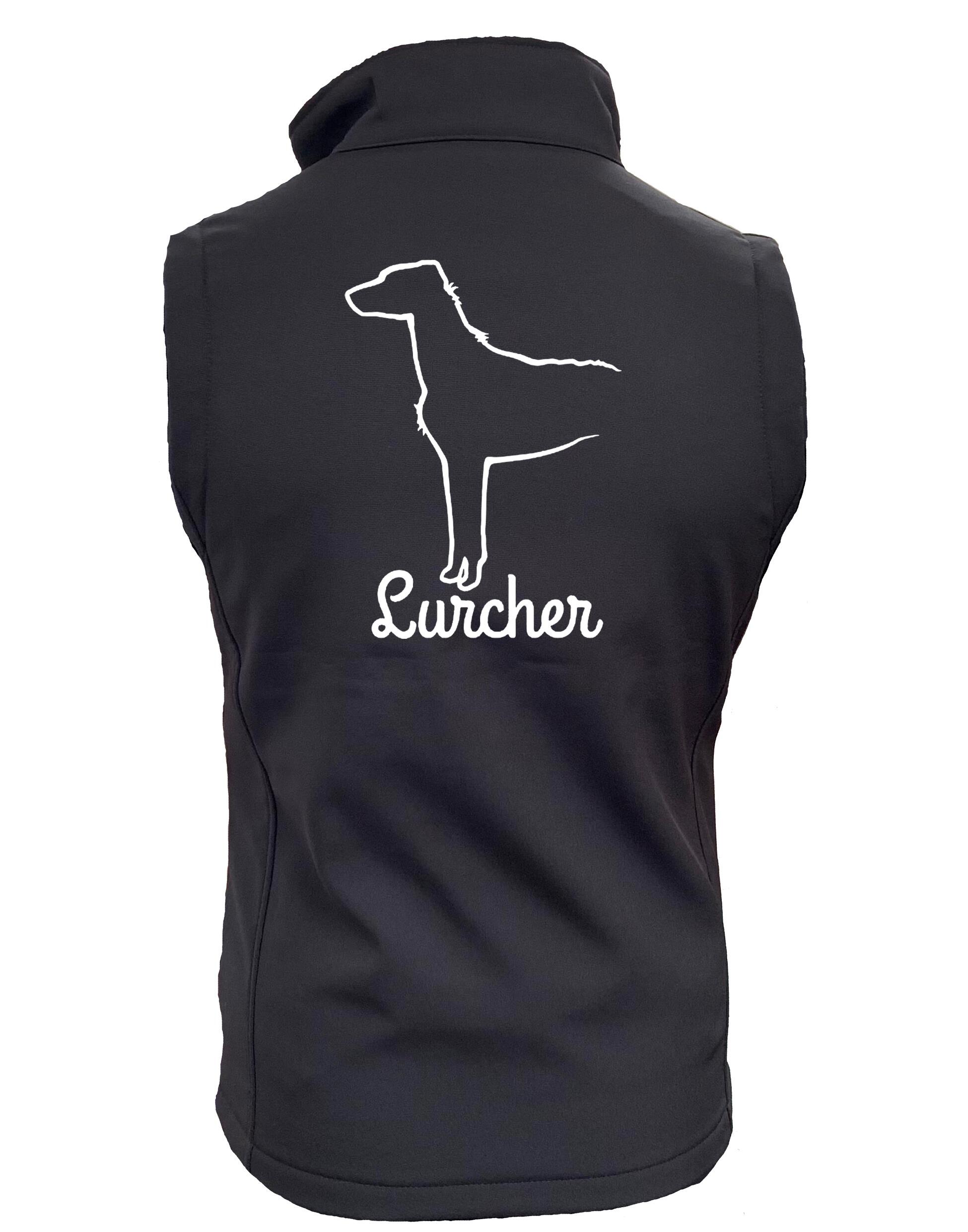Lurcher Women’s Softshell Jacket with exclusive breed design and water-resistant fabric.