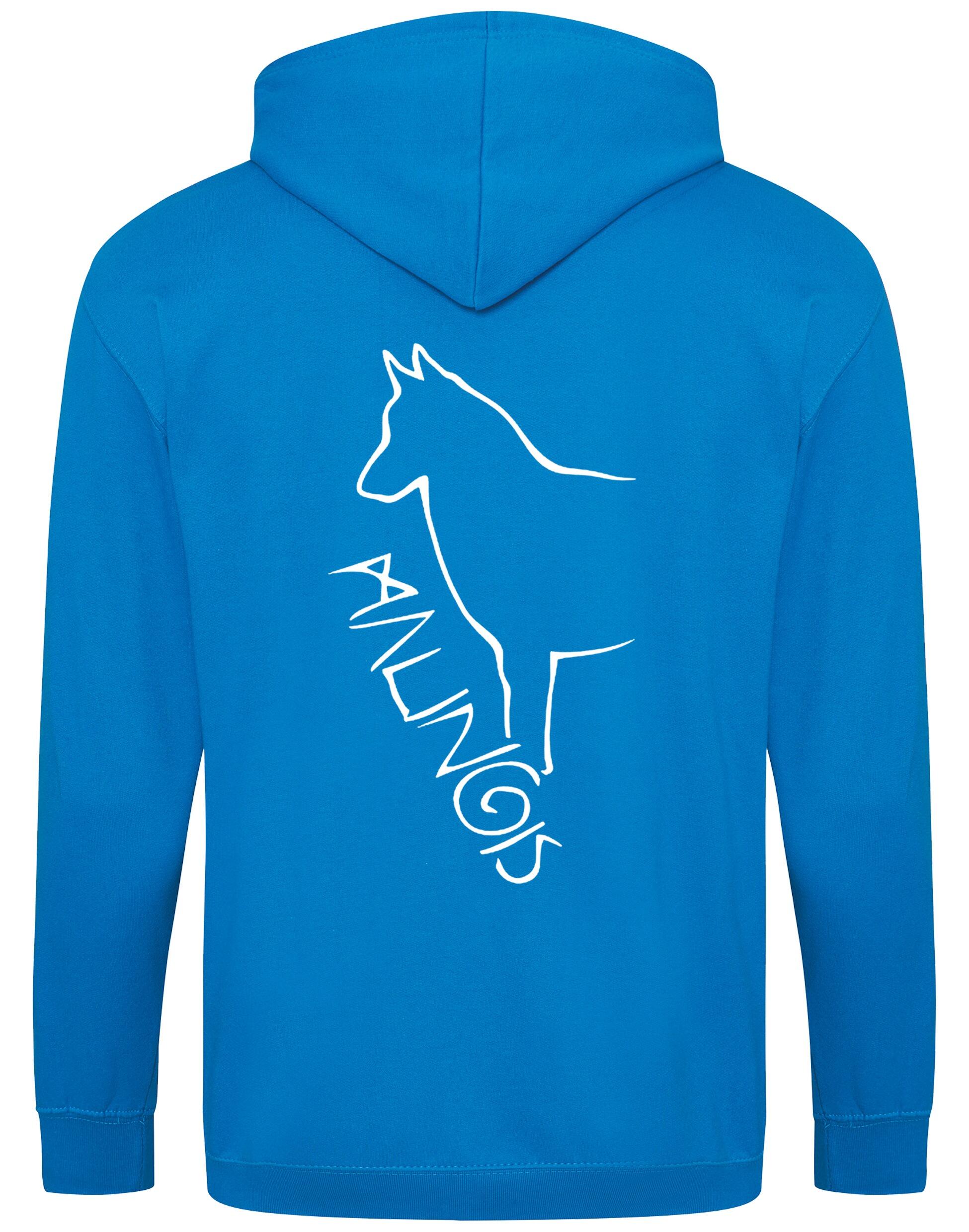 Malinois Zipped Hoodie with exclusive breed artwork and a personalised touch.