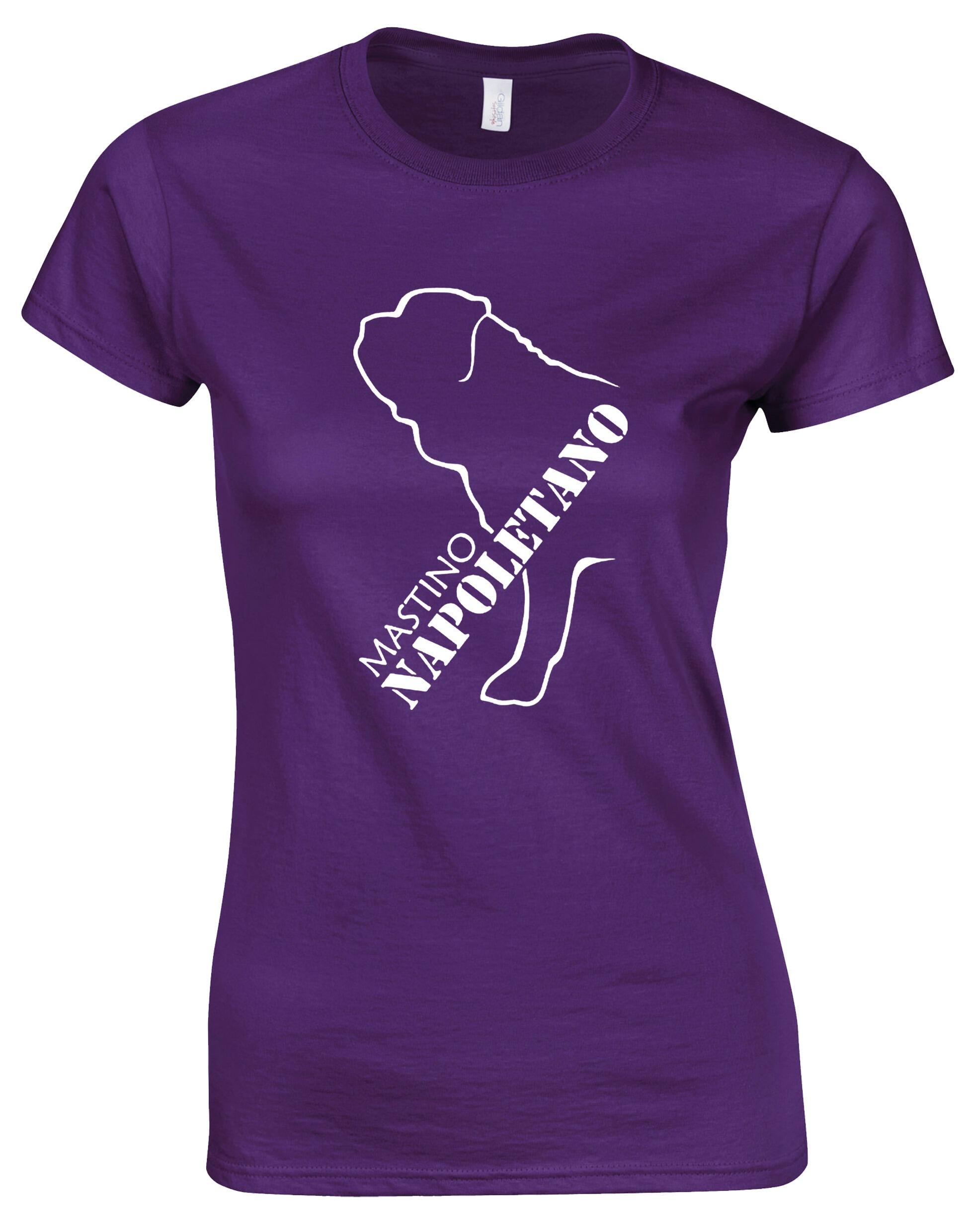 Mastino Napoletano Female Roundneck T-shirt with exclusive breed artwork, soft breathable cotton, and a tailored feminine fit.