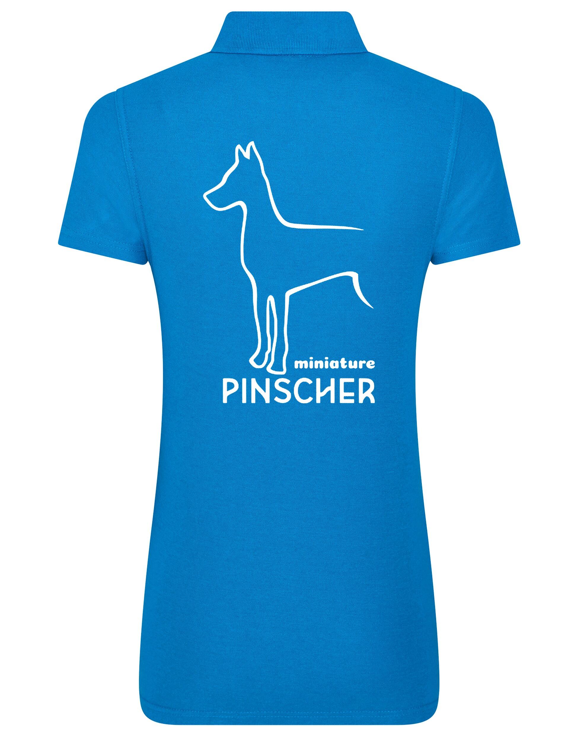 Miniature Pinscher Women's Cotton Polo with exclusive breed design, breathable fabric, and a flattering feminine fit for all-day comfort and style.