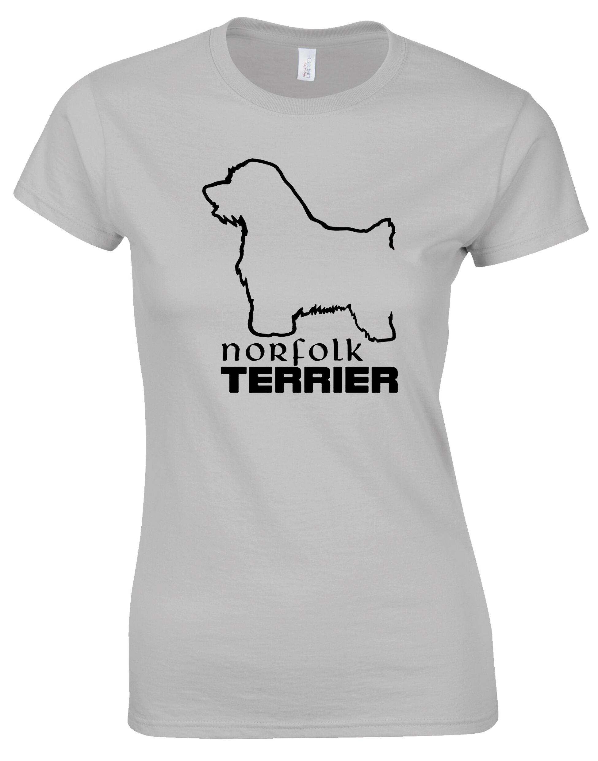 Norfolk Terrier Women’s Roundneck T-shirt featuring exclusive breed artwork, premium cotton fabric, a flattering feminine fit, and a stylish round neckline. Perfect for casual wear, breed events, or everyday comfort for Norfolk Terrier lovers.