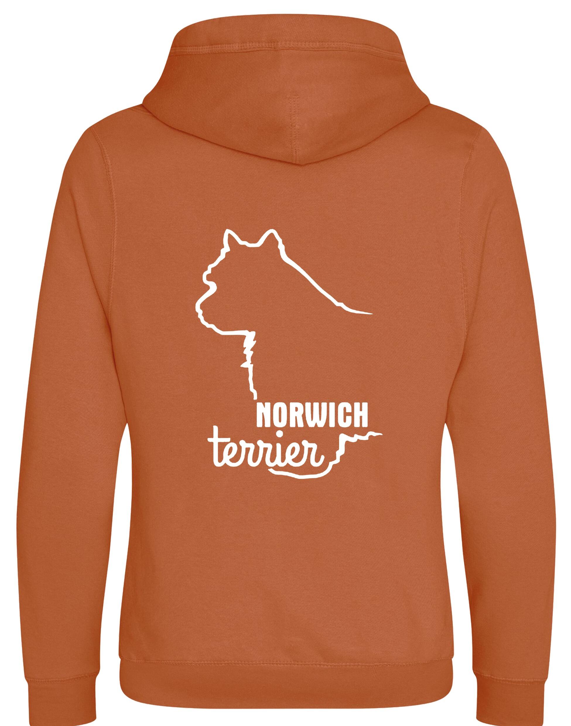 Norwich Terrier Crossneck Pullover Hoodie featuring exclusive breed artwork, soft fleece lining, kangaroo pocket, and stylish crossneck hood. Designed for warmth, comfort, and Norwich Terrier lovers—perfect for dog walks, breed events, or casual wear.