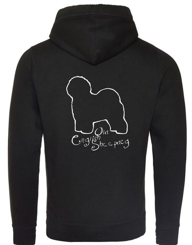 Old English Sheepdog Crossneck Pullover Hoodie – cozy, fleece-lined, with exclusive breed artwork. A stylish and comfortable choice for dog lovers and breed enthusiasts.