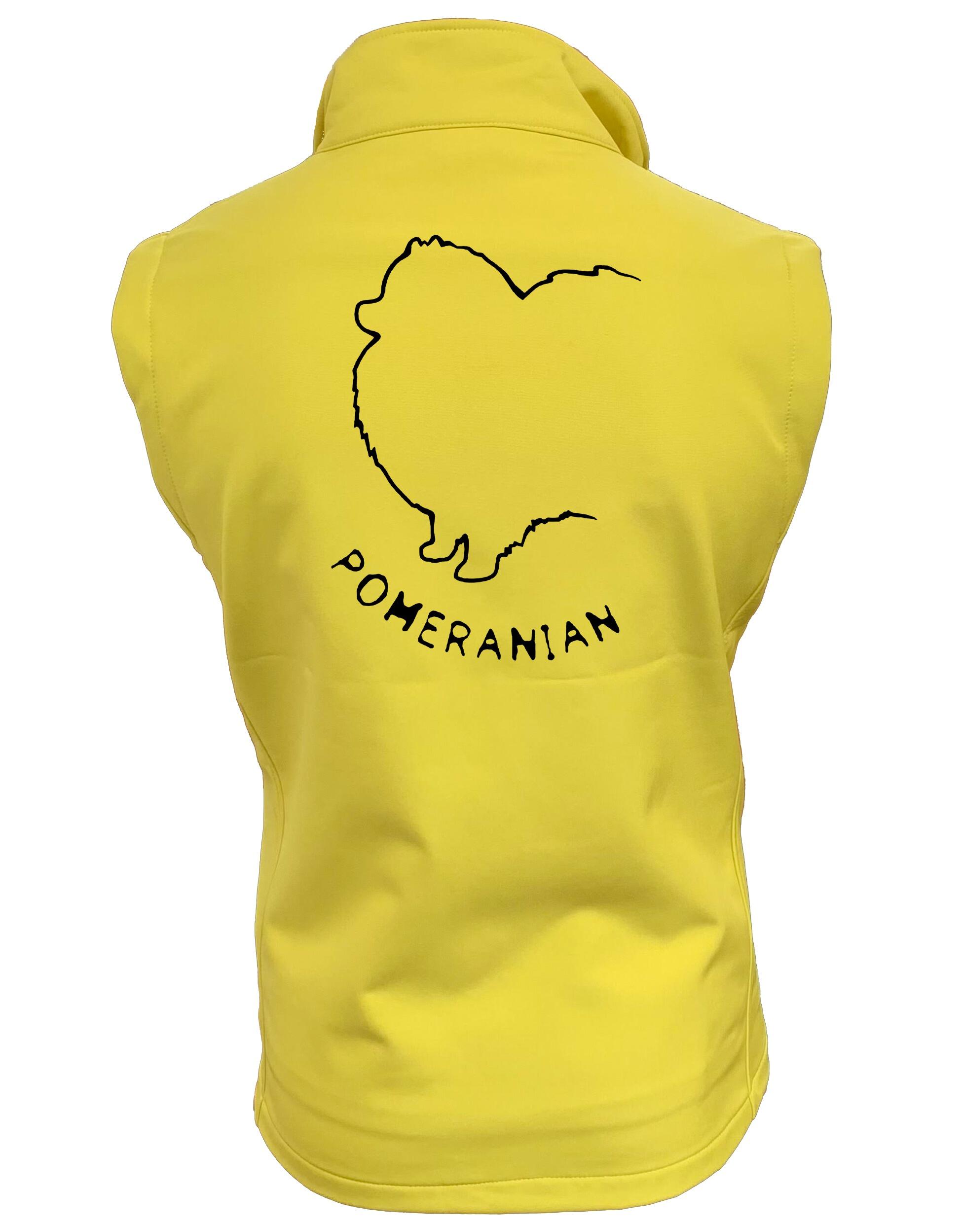 Pomeranian Unisex Softshell Gilet featuring an exclusive breed design, water-resistant fabric, and a fleece lining for warmth and style.Pomeranian Unisex Softshell Gilet featuring an exclusive breed design, water-resistant fabric, and a fleece lining for warmth and style.