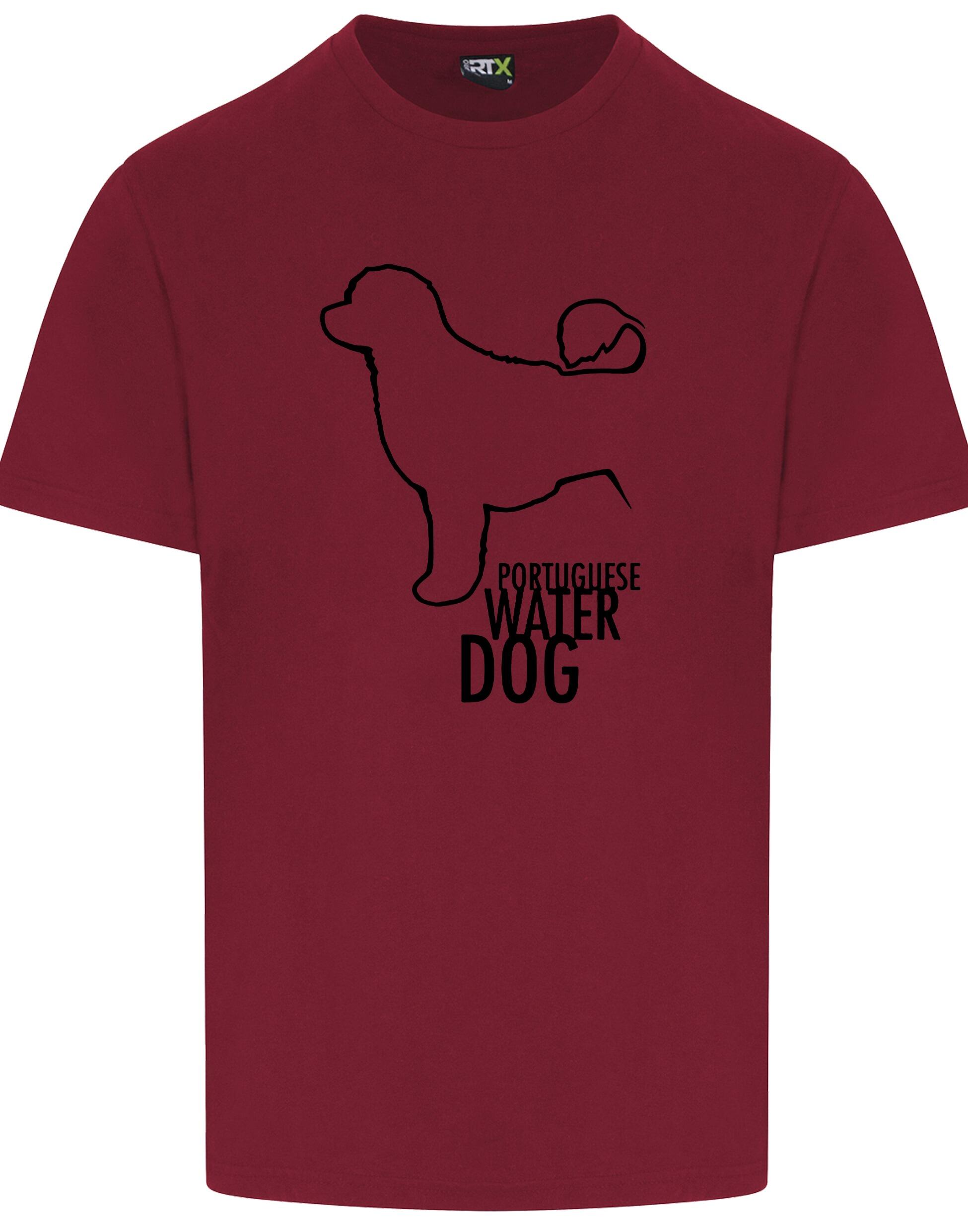 Unisex Portuguese Water Dog Roundneck T-shirt featuring exclusive breed artwork, crafted from premium breathable cotton for all-day comfort and a relaxed, stylish fit.