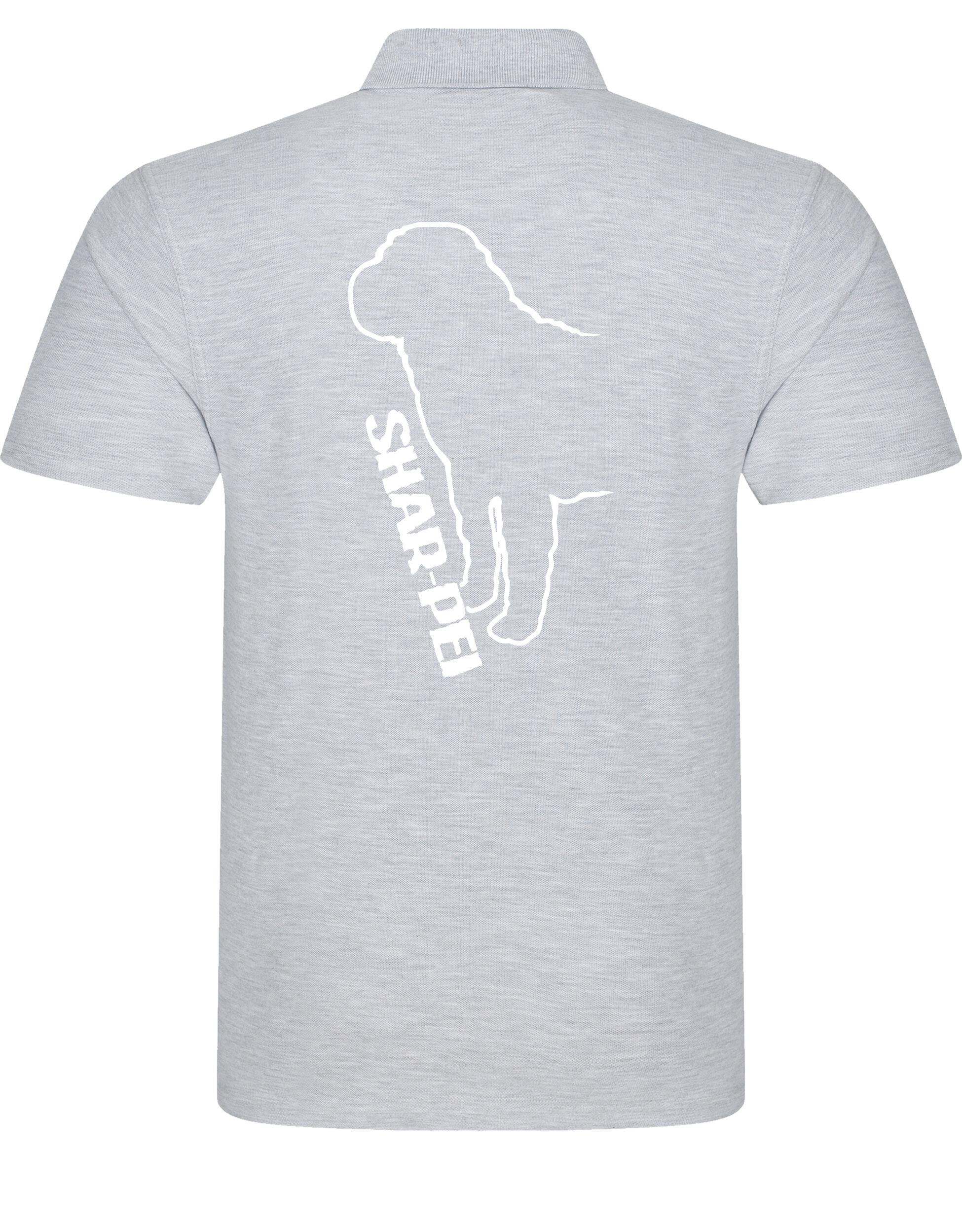 Unisex Cotton Polo featuring exclusive Shar Pei graphic design.