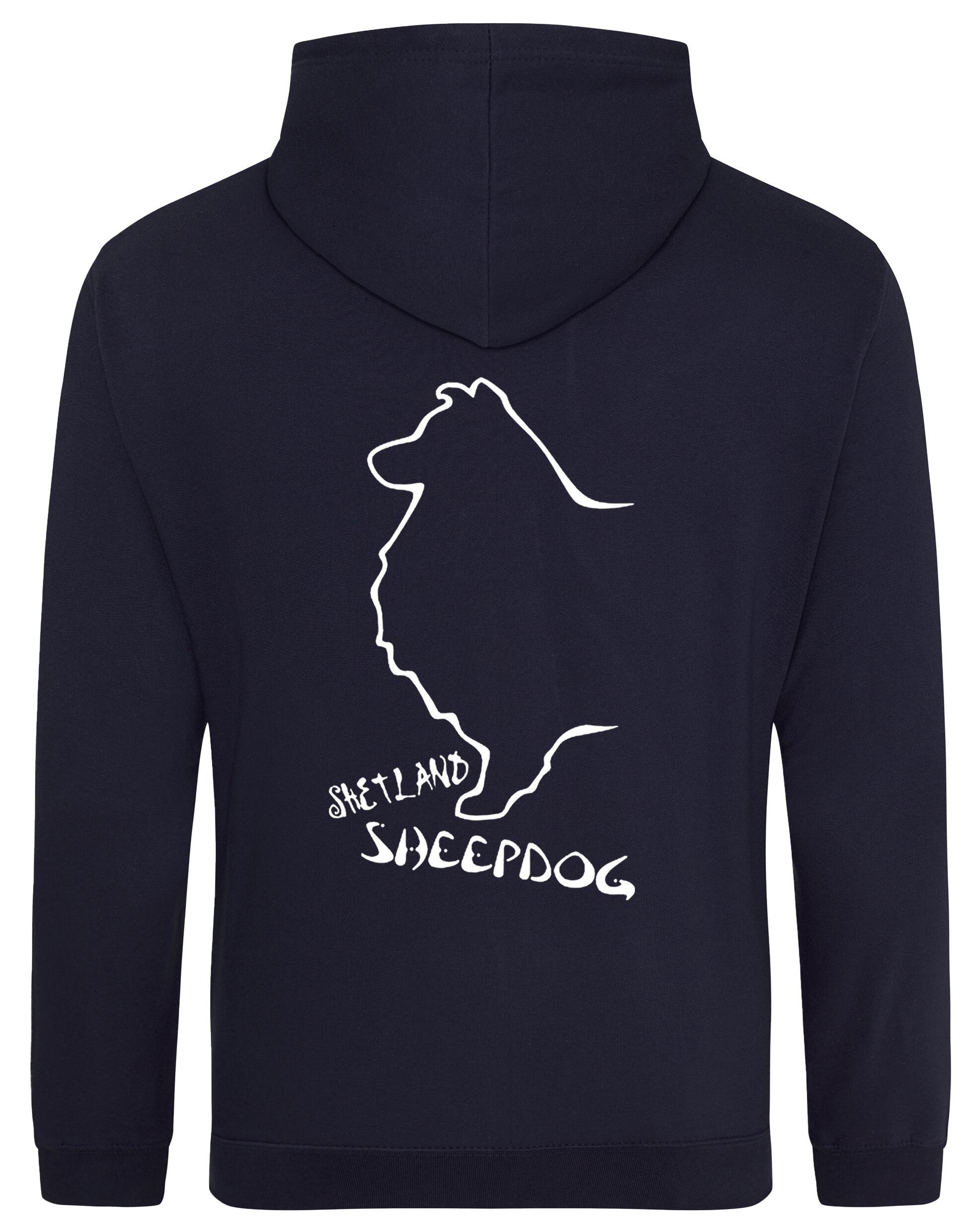 Pullover Hoodie featuring exclusive Shetland Sheepdog graphic design.
