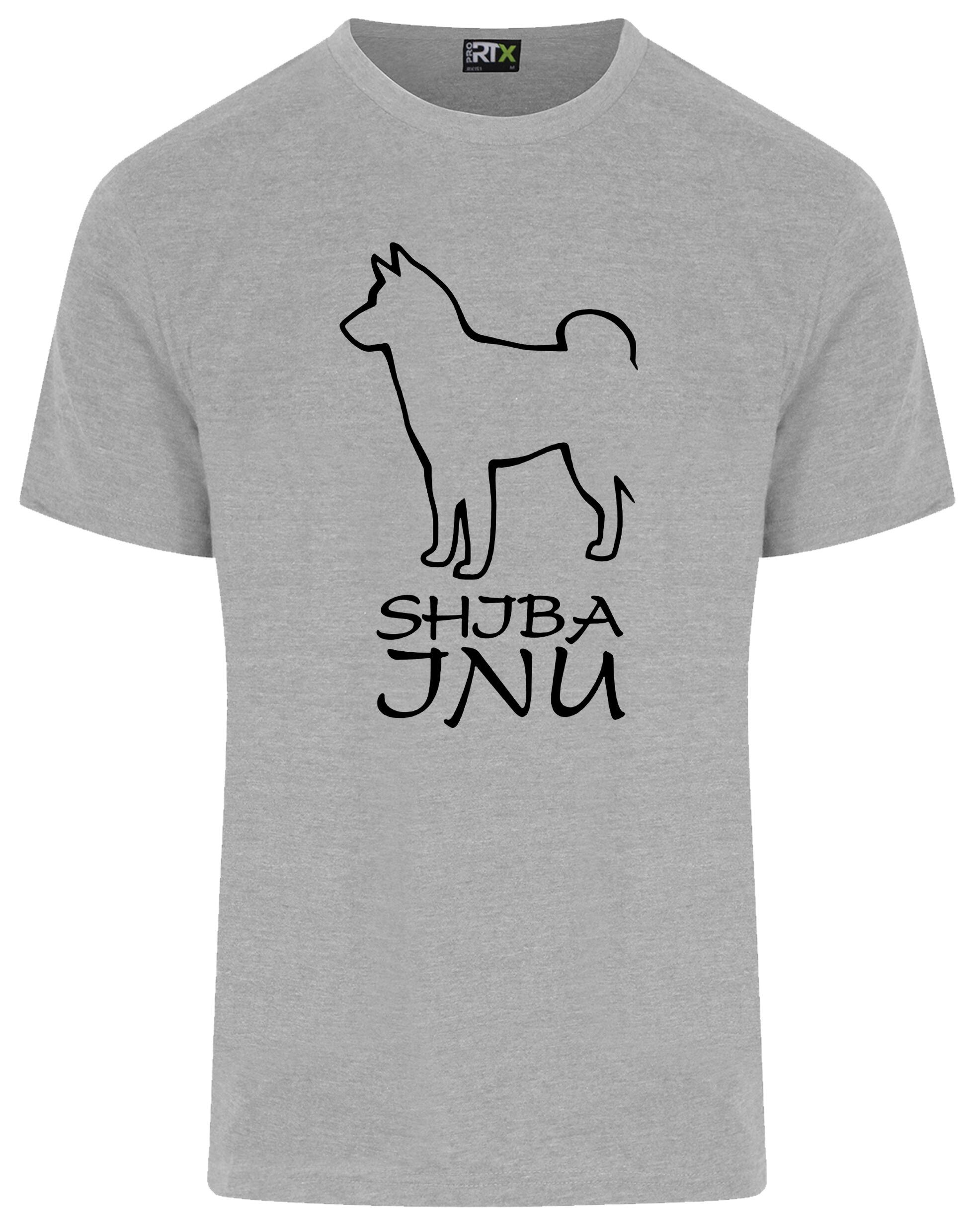 Unisex roundneck T-shirt featuring an exclusive Shiba Inu design on the front, made from soft breathable cotton for all-day comfort and suitable for both men and women.