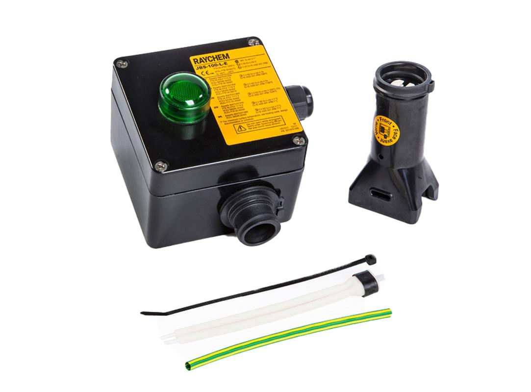 nVent Raychem JBS-100-L-E power connection junction box with Green LED for one heating cable