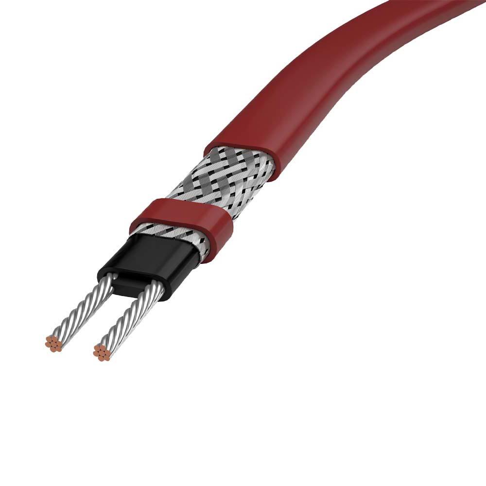 nVent RAYCHEM HTV self-regulating trace heating cable with high power retention heating core. Colour dark red