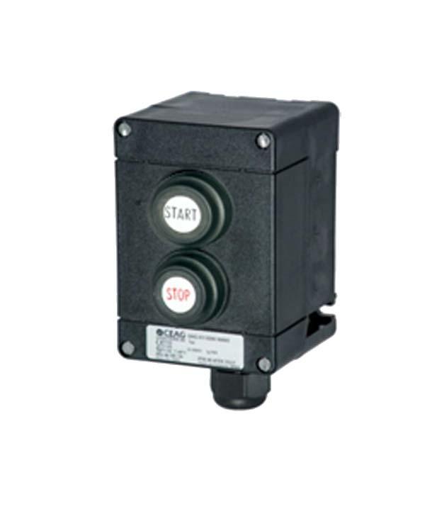 GHG 411 82 2 component push button control station unit with customizable options, suitable for ATEX hazardous areas Zone 1 and Zone 21