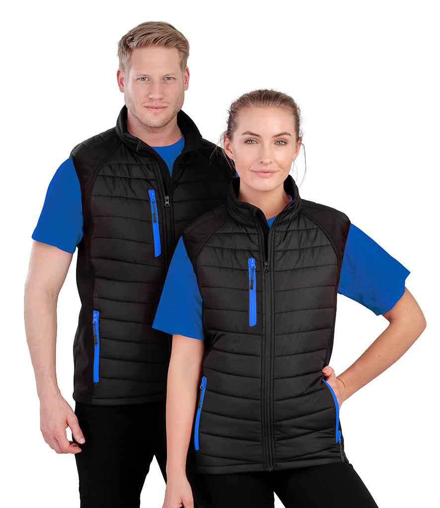 RS238 (R238X) Result Genuine Recycled Black Compass Padded Gilet
