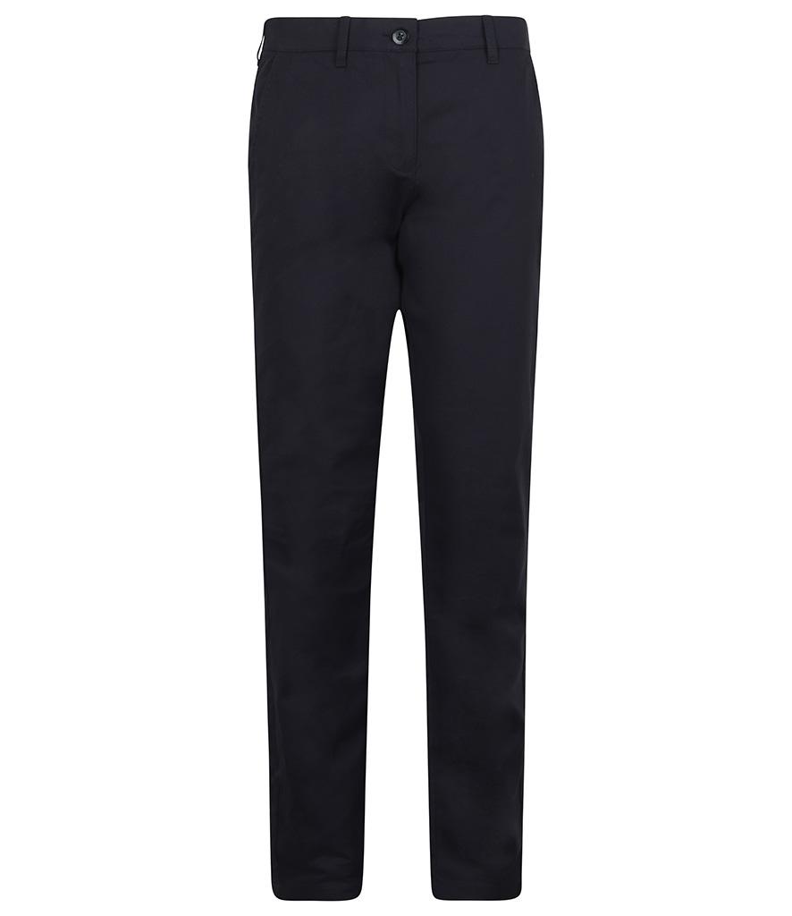 H651 Henbury Ladies Stretch Chino Trousers navy