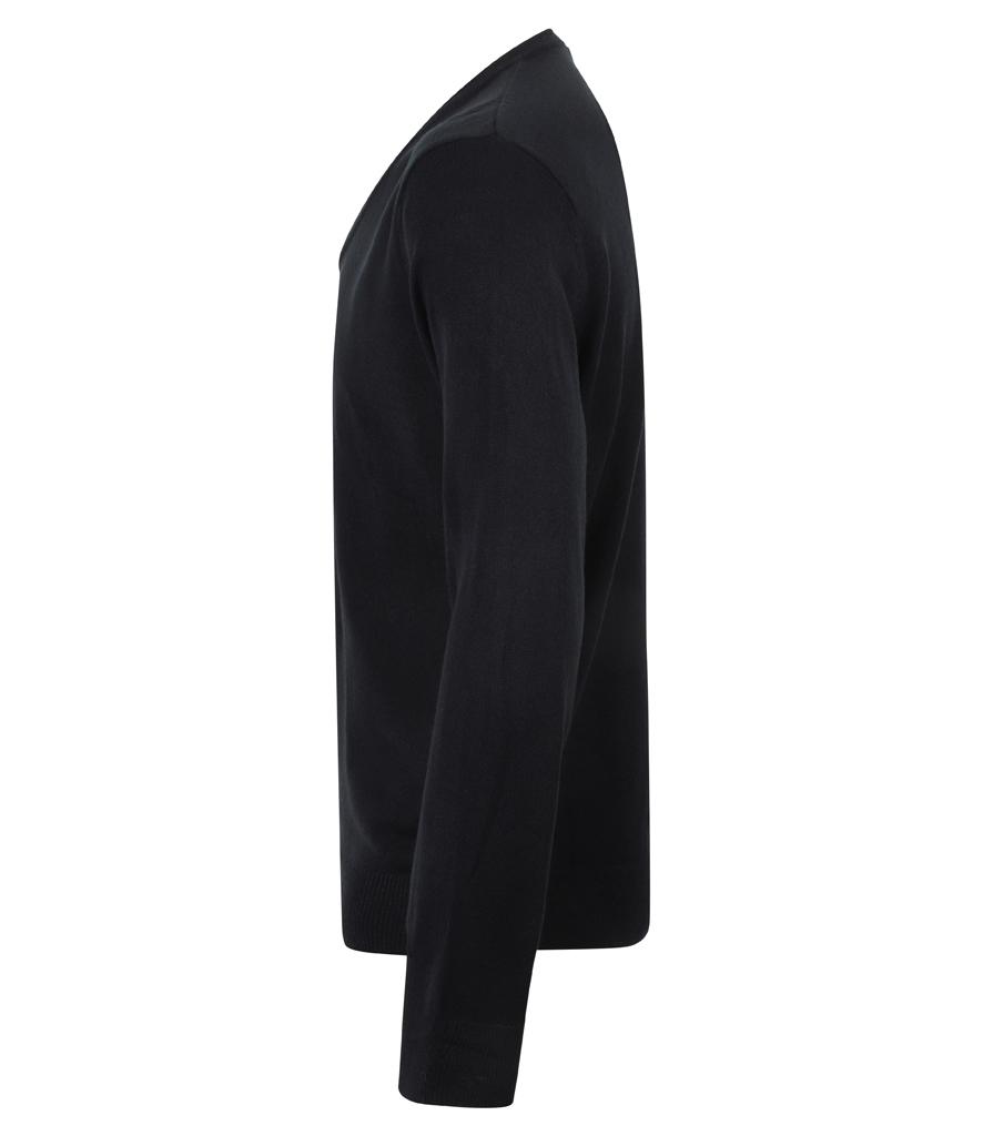 H720 Henbury Lightweight Cotton Acrylic V Neck Sweater side