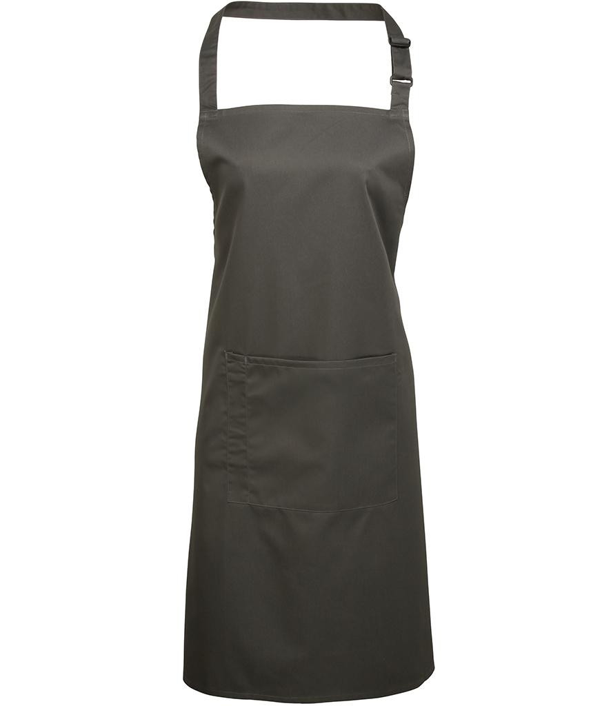 Dark Grey  Bib Apron with Pocket