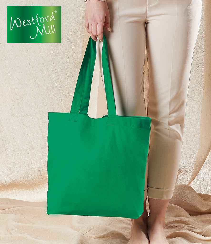 W180 Westford Mill ORGANIC Cotton Shopper can have your logo embroidered or  printed