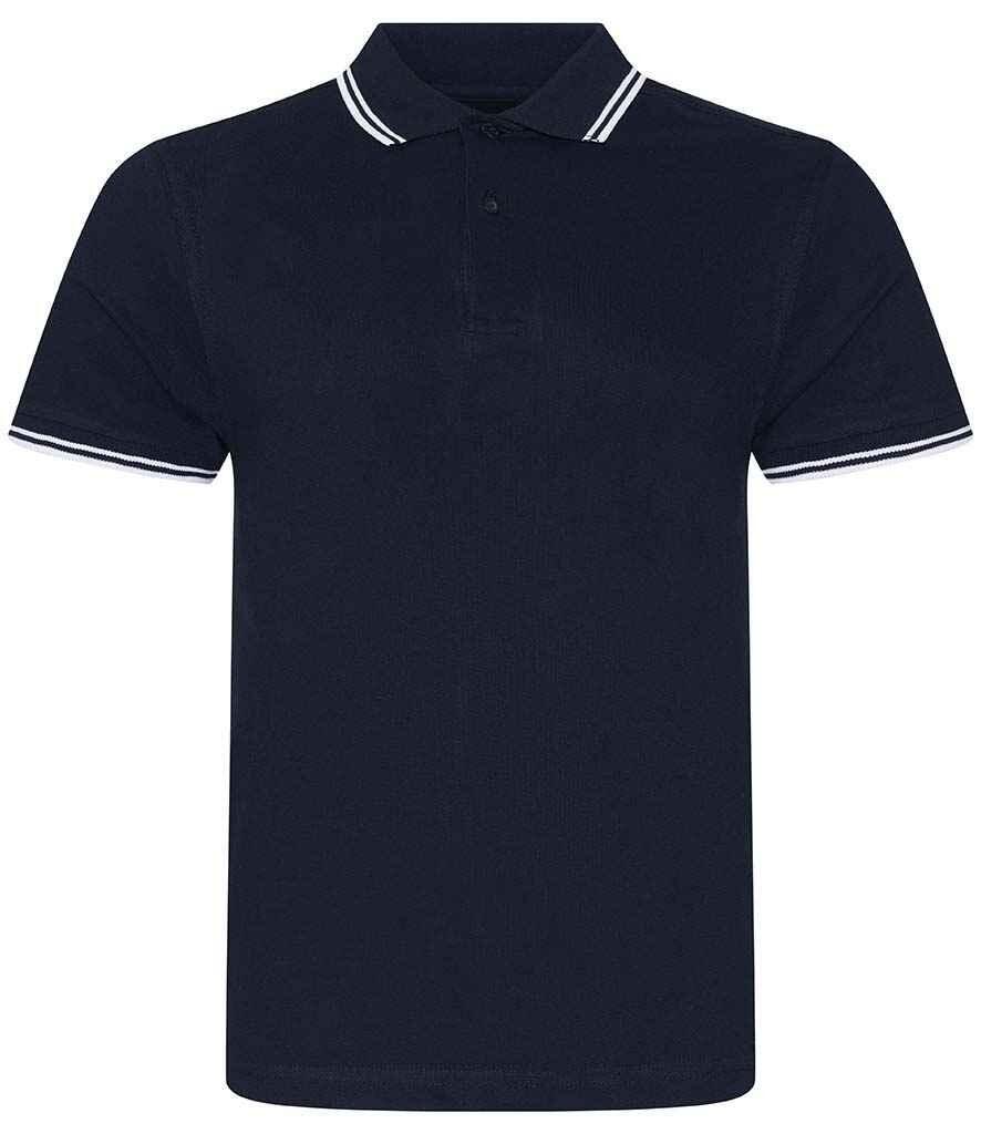 JP003 Tipped Polo shirt navy white