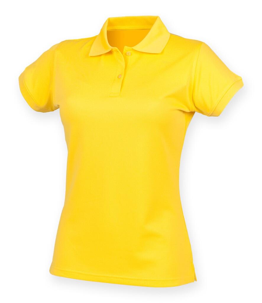 Henbury H476 Ladies Cool plus polo shirt yello