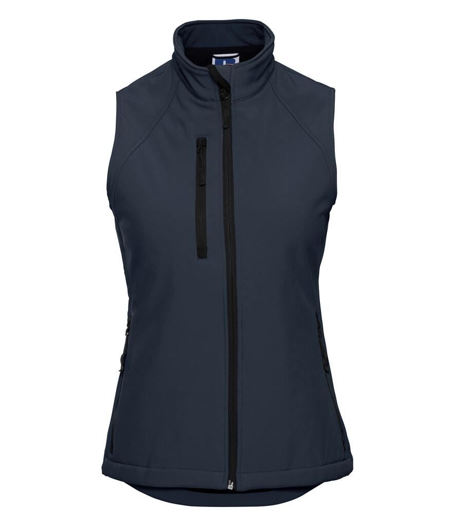 141F Russell Ladies Soft Shell Gilet navy