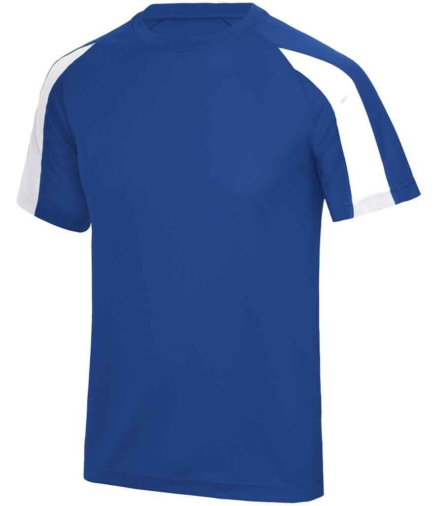 JC003 AWDis Cool Contrast Wicking T-Shirt royal white