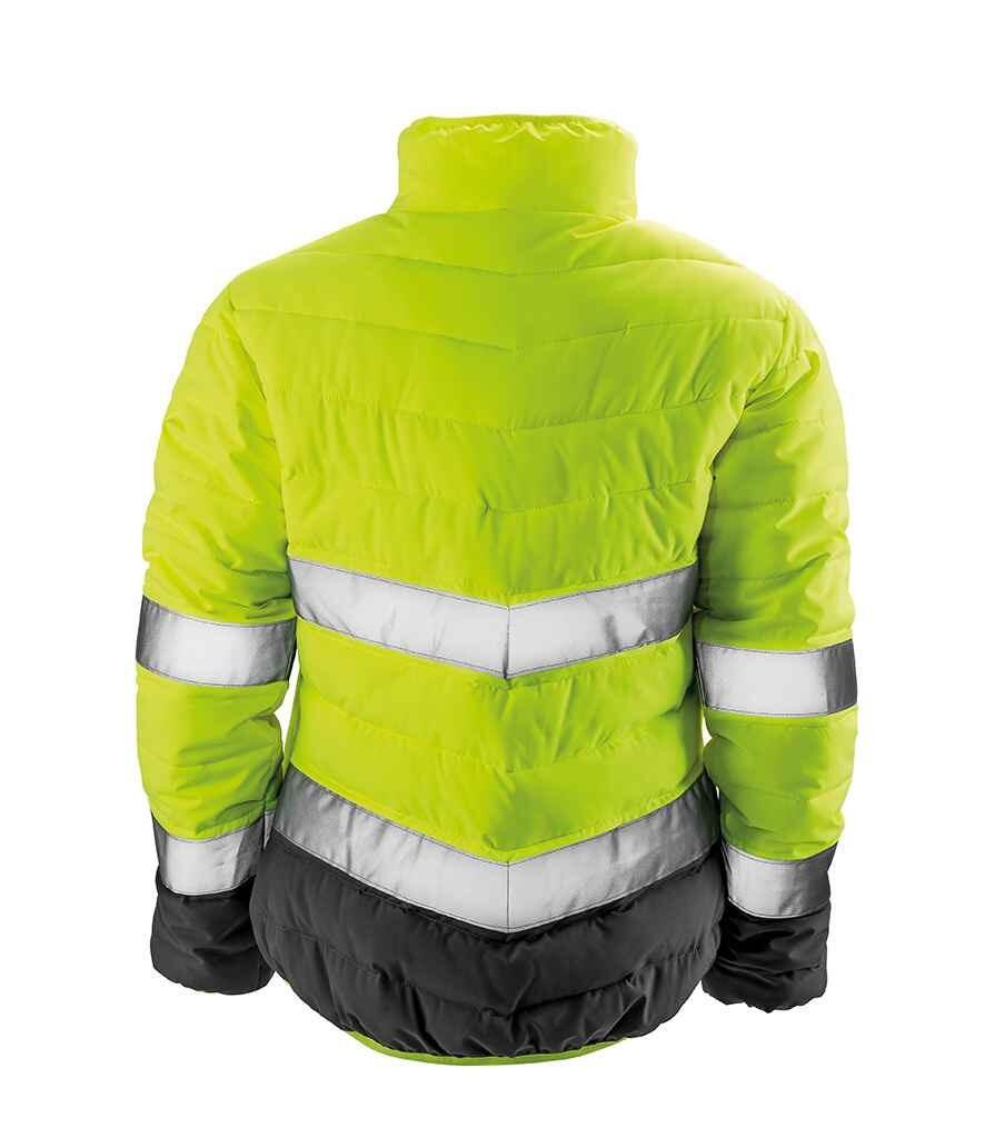 RS325F (R325F) Result Safe-Guard Ladies Soft Safety Jacket YELLOW BACK