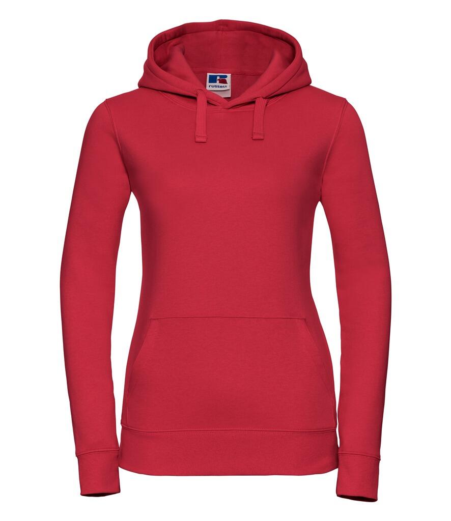 265F Russell Ladies Authentic Hooded Sweatshirt red