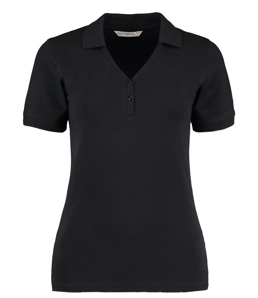 KK732 Kustom Kit Sophia Comfortec® V Neck Polo Shirt black