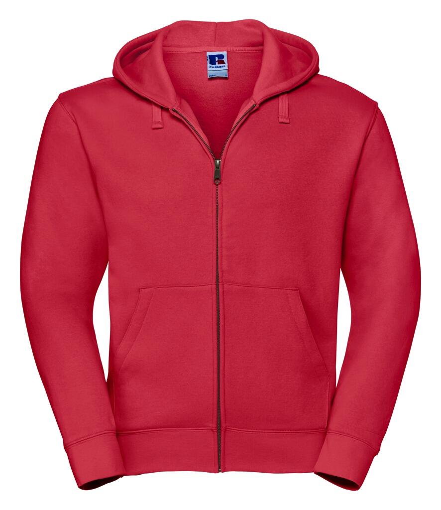 RAFYC - 266M Russell Authentic Zip Hooded Sweatshirt red