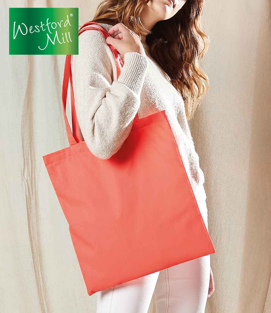 W261 Westford Mill ORGANIC Premium Cotton Tote can have your logo