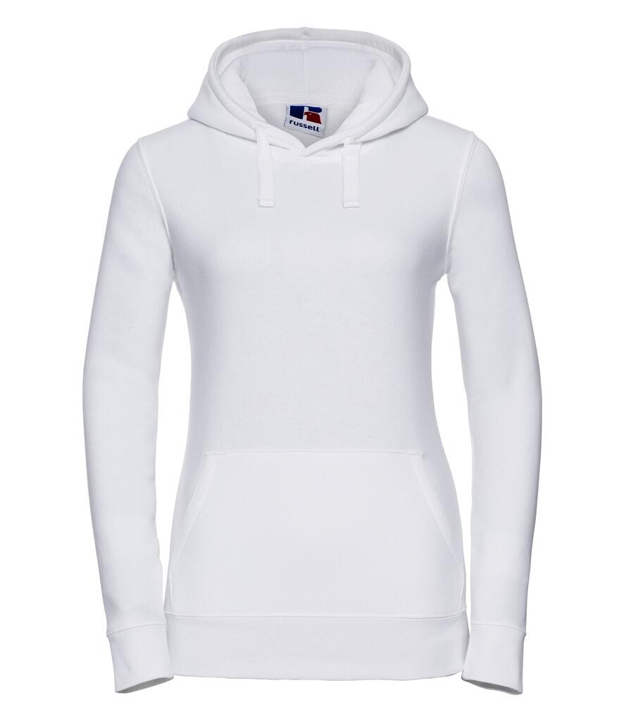 265F Russell Ladies Authentic Hooded Sweatshirt white