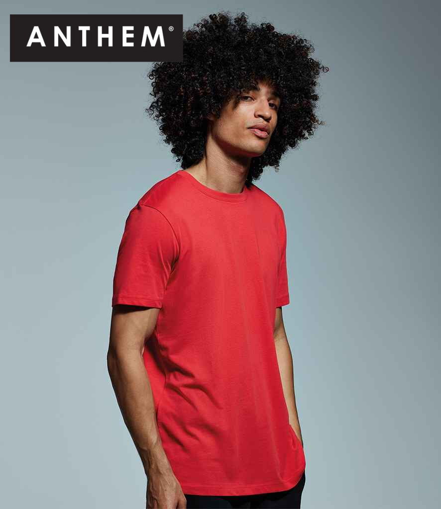 Gildan T-Shirt Uomo Manica Corta – Ultra Cotton 100% Cotone – Colore Crepuscolo/Rosso, Taglia M – Lavaggio Prelavato