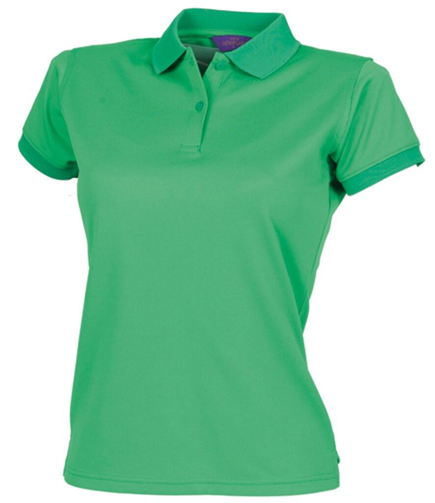 Henbury H476 Ladies Cool plus polo shirt kelly green
