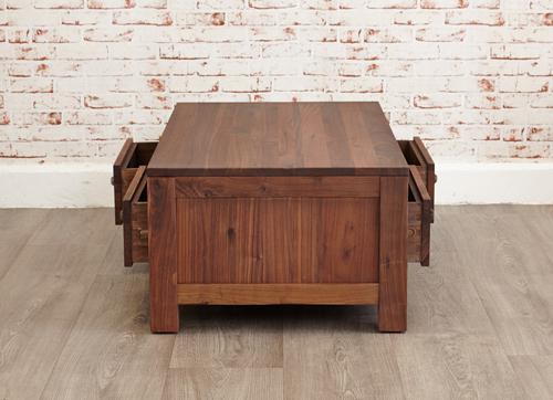 Mayan walnut low four drawer coffee table - crimblefest furniture - image 6