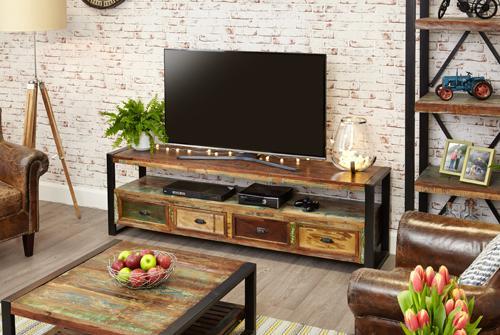 Urban chic open widescreen television cabinet - crimblefest furniture - image 3